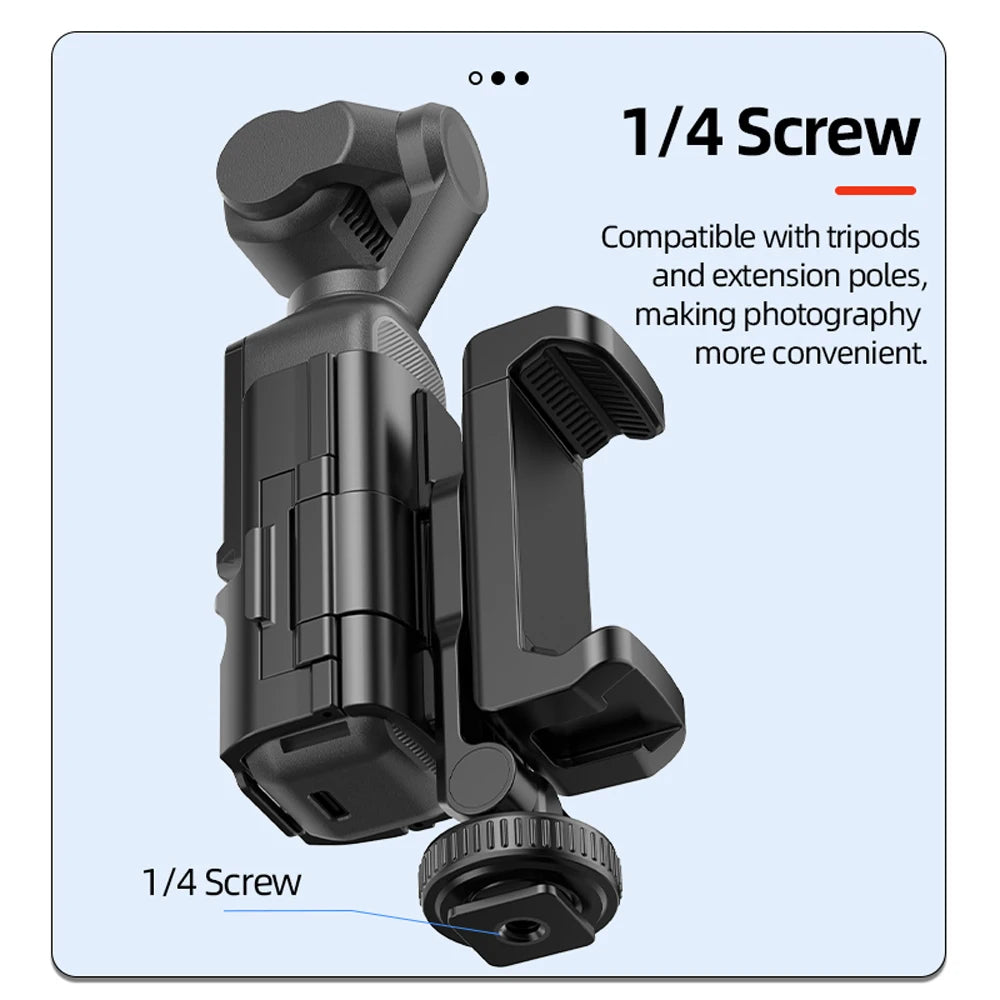 Phone Holder Teleprompter for DJI Pocket 4 3 Camera Live Streaming Bracket Expansion Adapter Frame Photography Accessories
