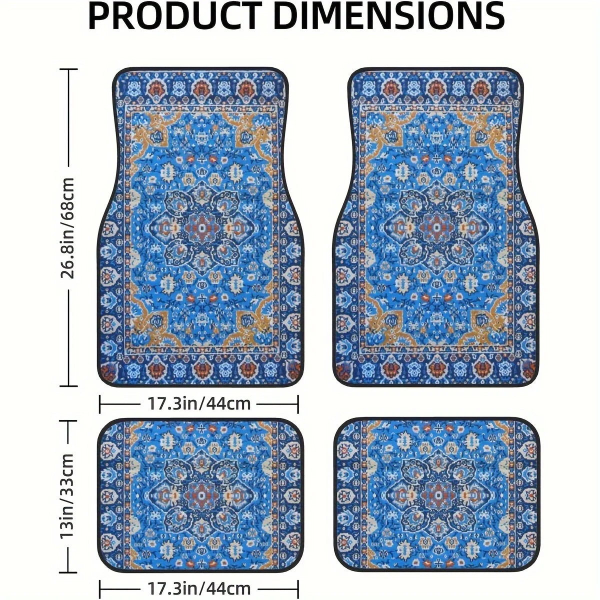 4-Piece Anti-Smudge Car Floor Mats – Anti-Slip Easy Clean Universal Fit