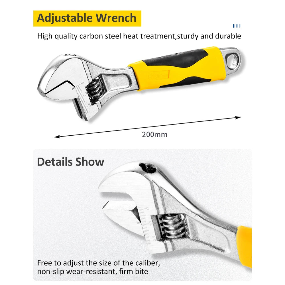 108 Piece Tool Set General House hold Hand Tool Kit with Plastic Toolbox Storage Case   Used to Car repair And home Repair