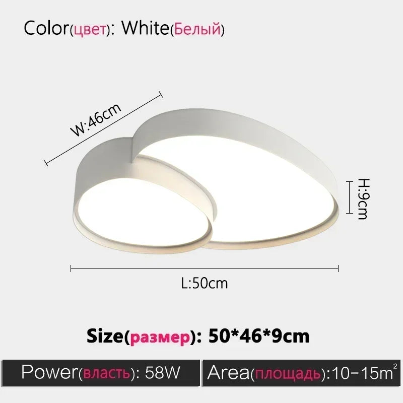 Nordic Cobblestone LED Ceiling Lamp – Creative Iron Light Luxury Bedroom & Living Room Light