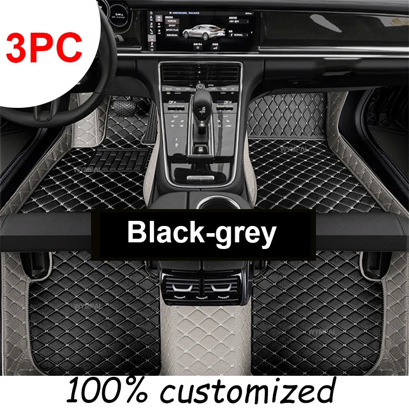 Custom Luxury Leather Car Floor Mats for Hyundai Grand i10 2020-2023 – Full Coverage