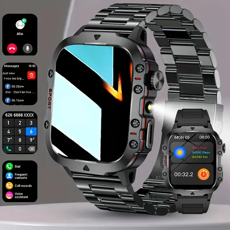 Smart Watch with LED Light – Wireless Calls, Multi-Sport Modes & Custom Wallpaper