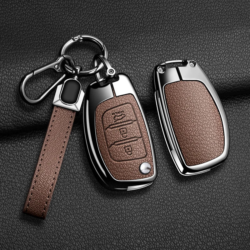 Car Accessories Key Case Cover Holder For Hyundai Creta I20 Tucson Elantra Santa fe 2016 2017 2018 Flip Key Protective
