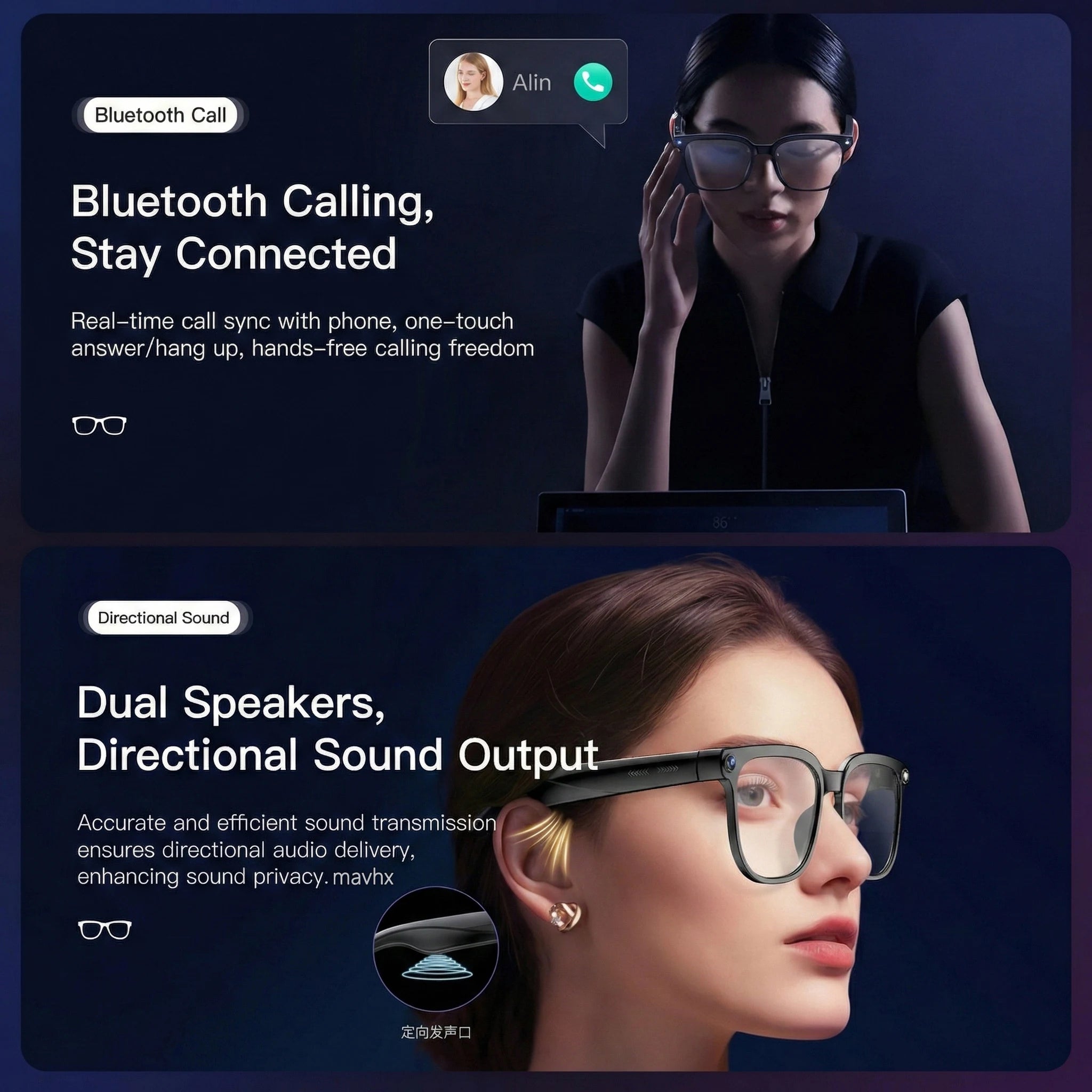 2026 Smart AI Glasses – 8MP HD Camera, 1080P Video, ChatGPT, IP65 Waterproof