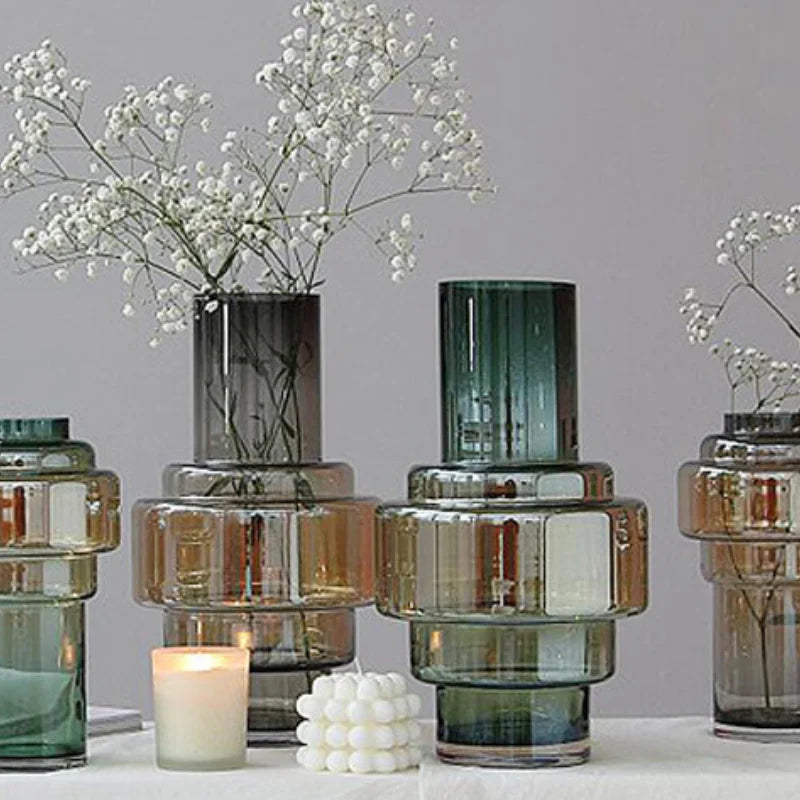 Gradient Geometric Vases – Minimalist Colourful Home Decor Ornaments