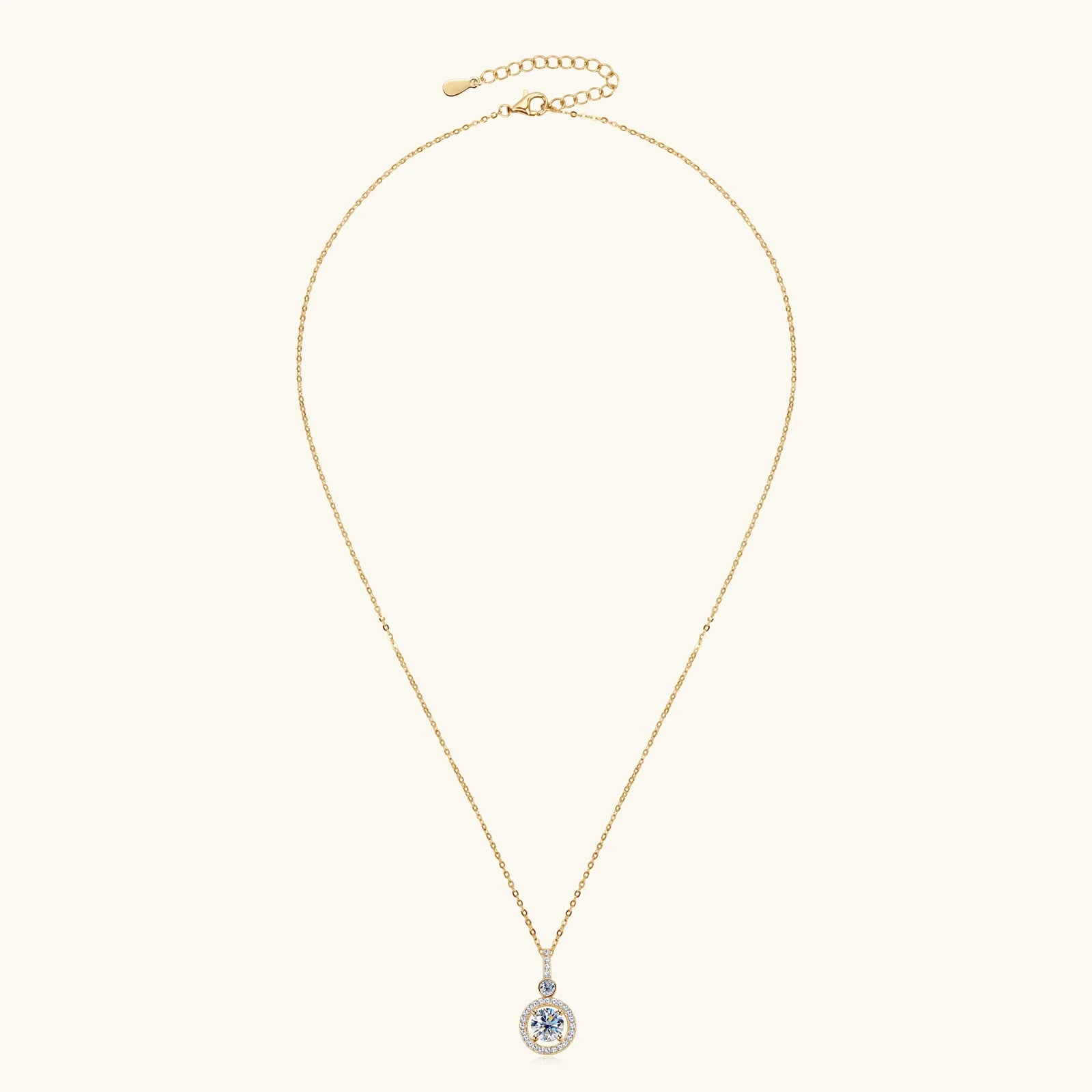 925 Silver Full Moissanite Pendant Necklace Certified 6.5mm D Color Lab Created Diamond Necklace for Women Quality Jewelry Gift