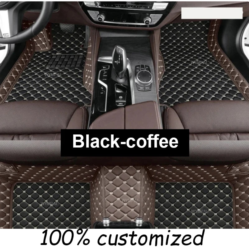 Custom Luxury Leather Car Floor Mats for Hyundai Grand i10 2020-2023 – Full Coverage