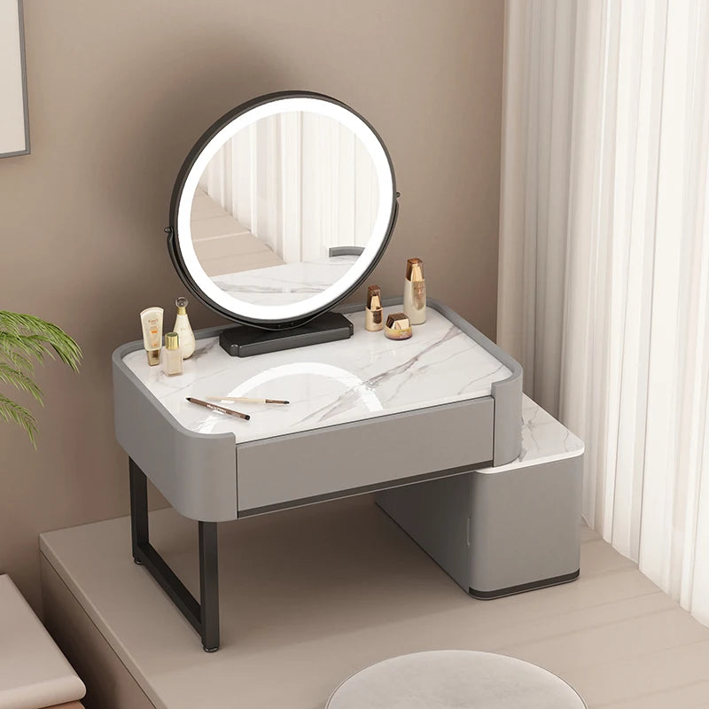 Luxury Dressing Table with Mirror – Makeup Organiser & Storage Shelf