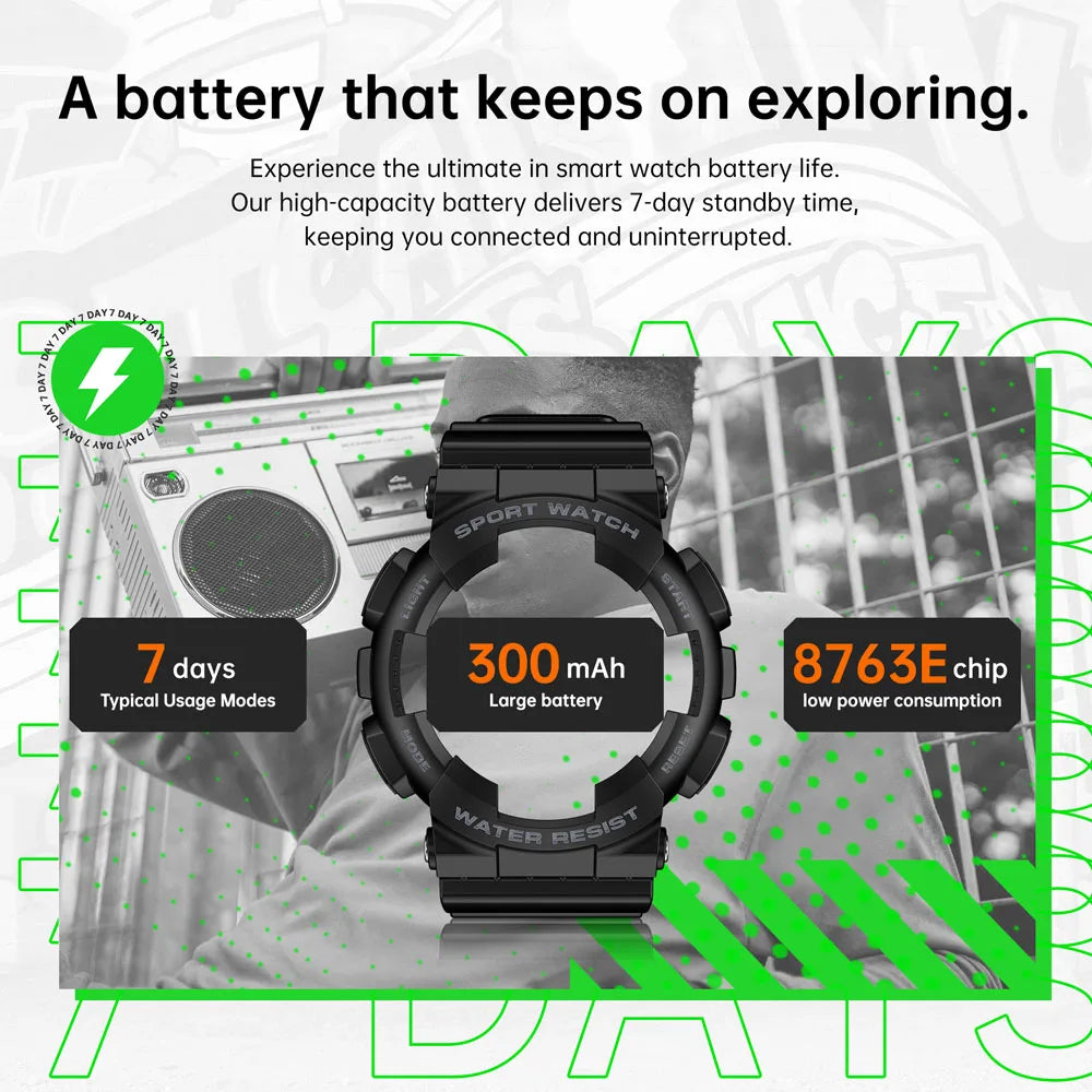 2026  Smart Watch Original Design IP68 Waterproof Bluetooth Call Health Monitor 100+ Sports Modes Flashlight