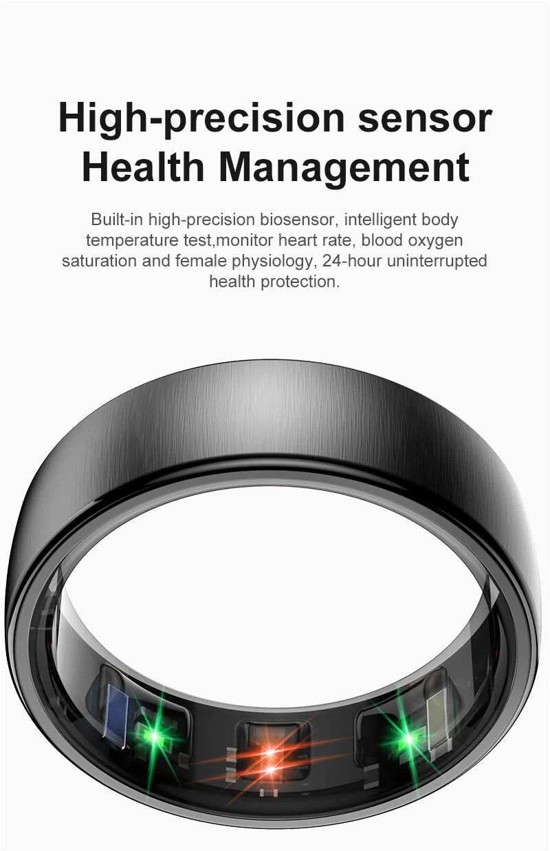 R10 Smart Ring for Men & Women – Wireless Charging, Multi-Sport Tracker, Activity Modes for Android & iOS