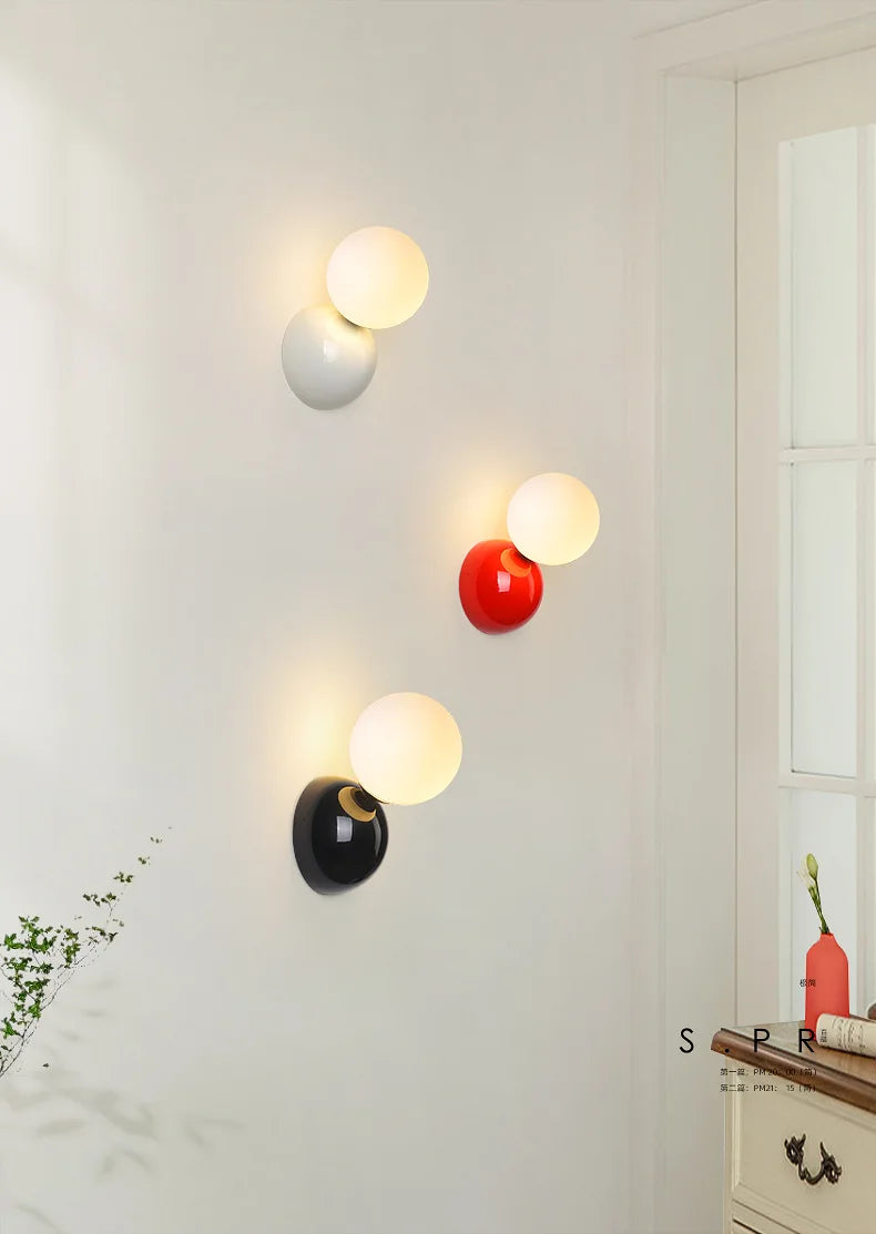 Bedroom   Wall Decor  for Bedroom Macaron Bedside Aisle Background  Atmosphere Creative Wall Light