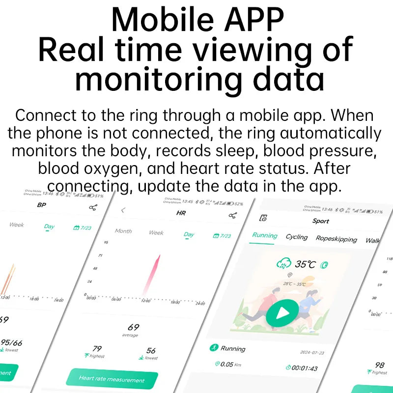 Smarthealth R1000 Smart Ring – Fitness Tracker, Waterproof & Swimming Ready