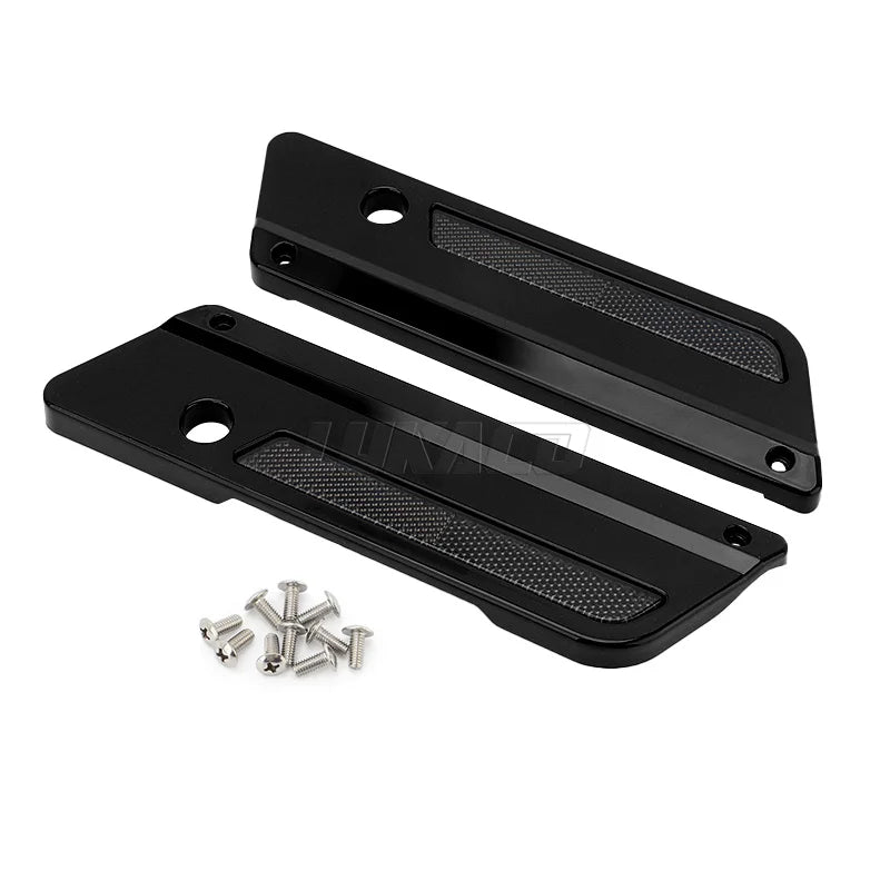 Motorcycle Black Accessories Saddlebag Latch Covers For Harley Touring Electra Street Glide Road King FLH FLT FLHR FLTR 93-13