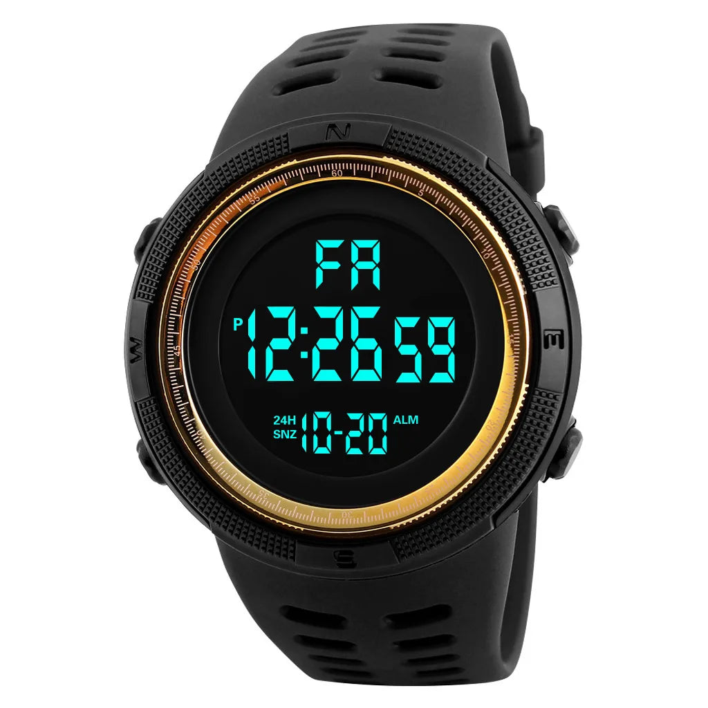 Men's Sport Digital Watch, Big Dial Luminous Waterproof Military Electronic Wristwatch
