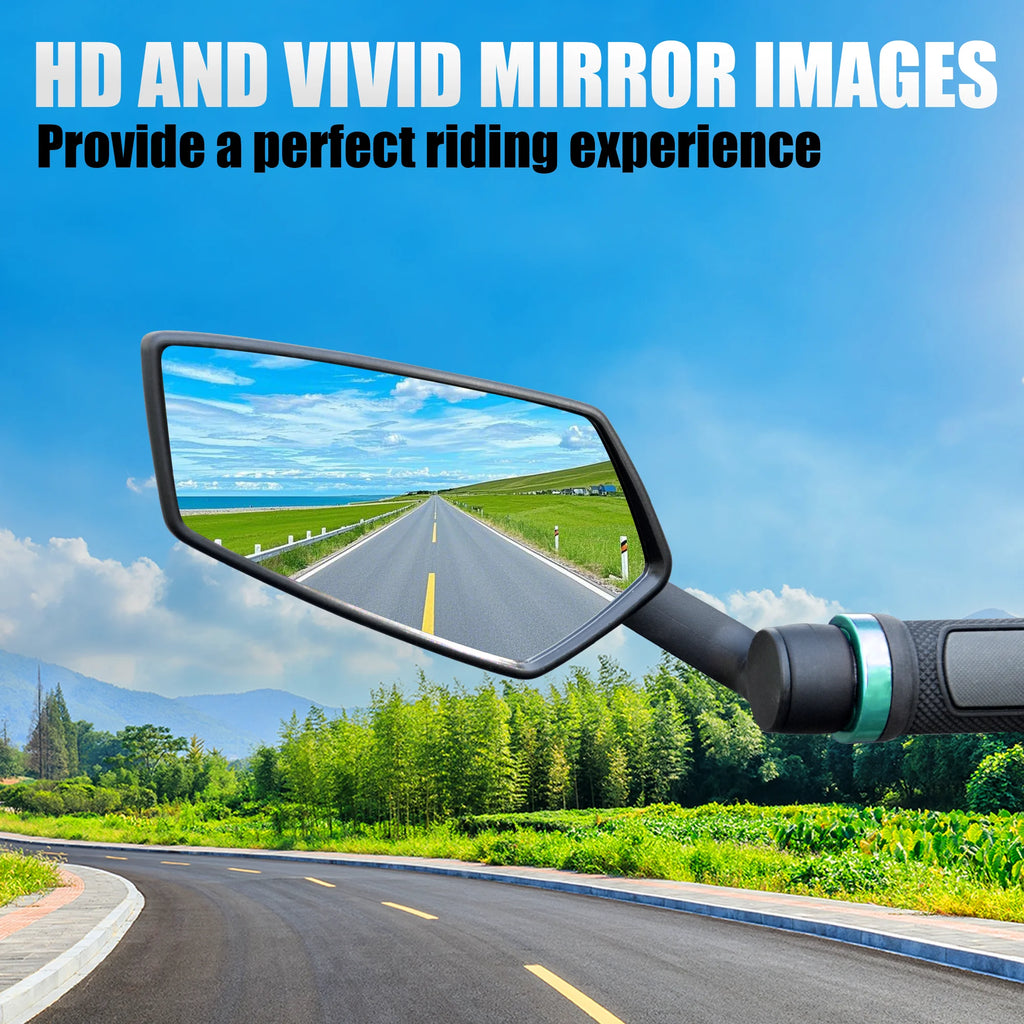 RBRL Bike Mirror Anti-shake Bicycle Side Mirror Durable 360 Rotatable Extended Rearview Mirrors for MTB Electric Bike