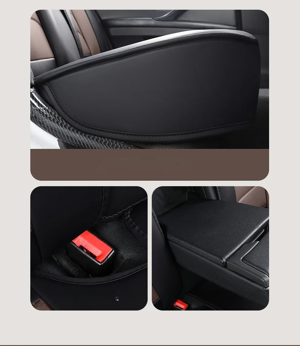 Car Seat Cover Premium Waterproof Faux Leather Cushion Universal Accessories Fit SUV Truck Sedan Automotive Vehicle