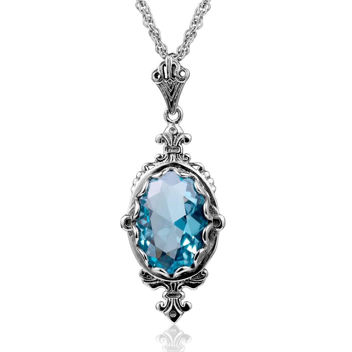 Hand Made Real 925 Sterling Silver Garnet Stone Necklace Pendant For Women Statement Vintage Fine Jewelry Mother Trendy Gifts