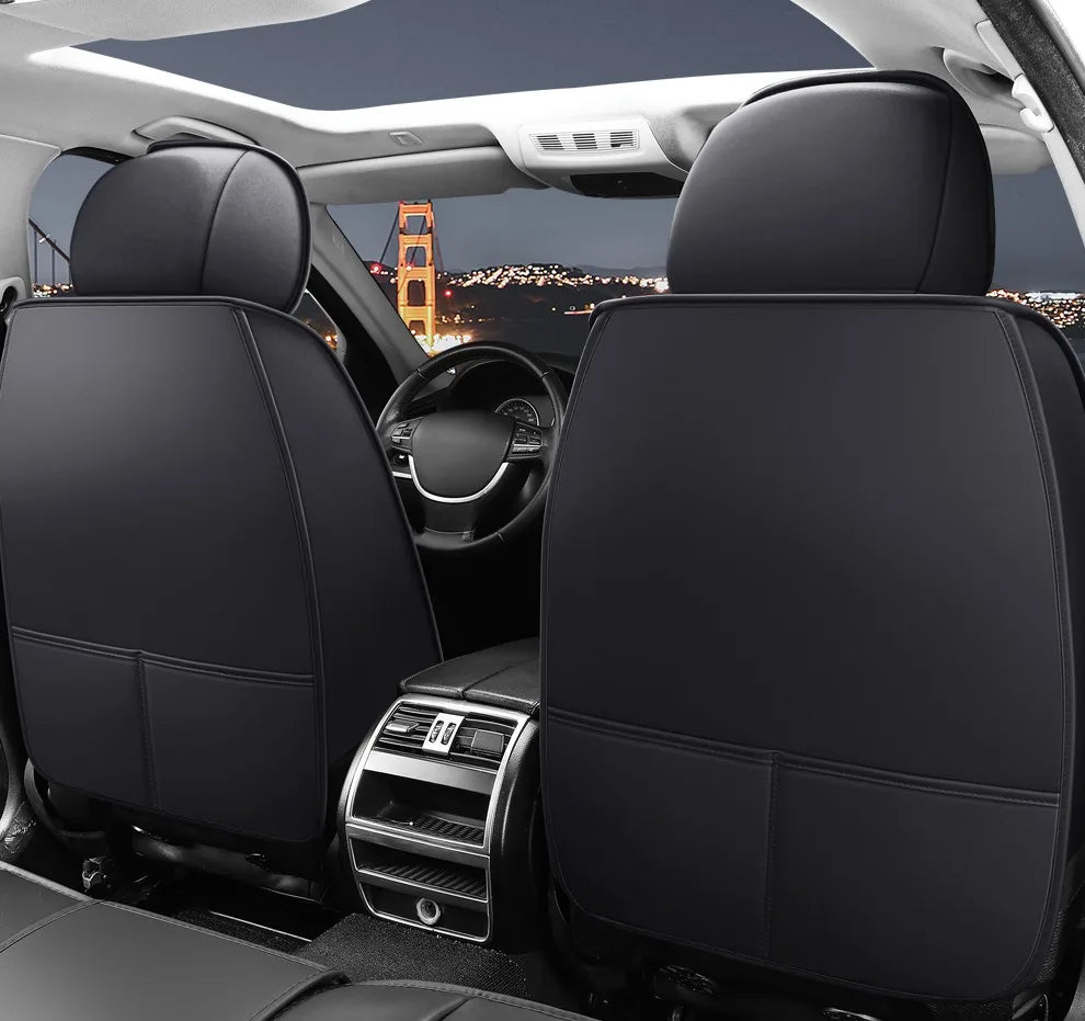 Car Seat Cover Premium Waterproof Faux Leather Cushion Universal Accessories Fit SUV Truck Sedan Automotive Vehicle