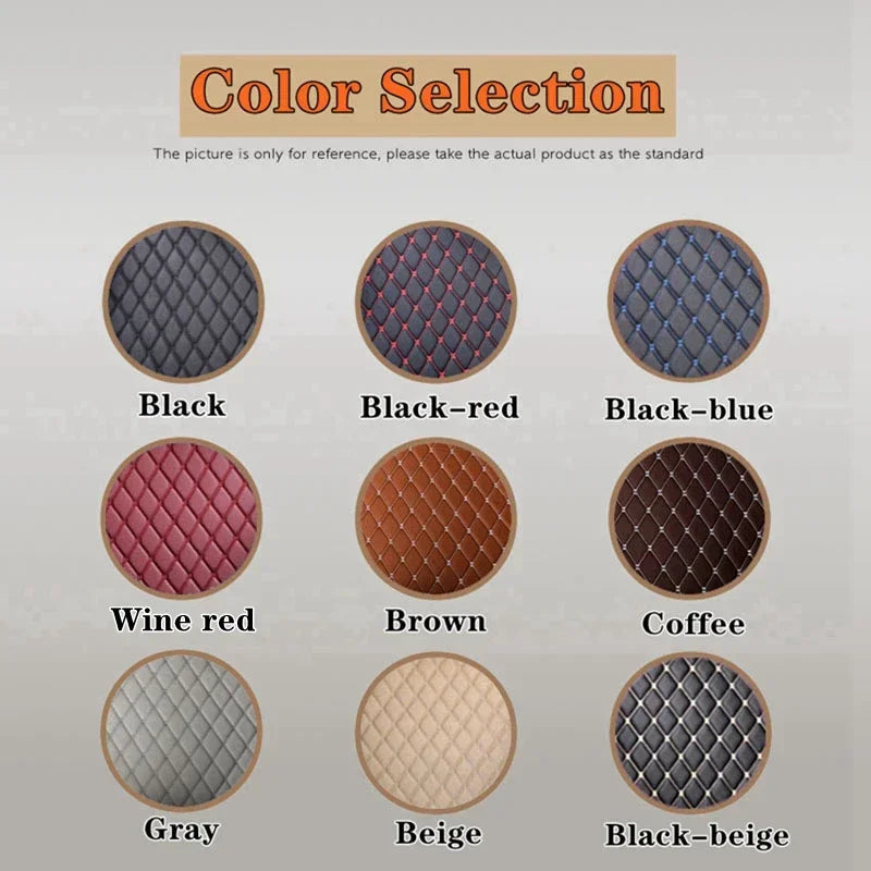 Universal Car Floor Mats PU Leather Waterproof Auto Foot Pad 5Pcs Set Protector Automobile Interior Carpet Accessories Interior