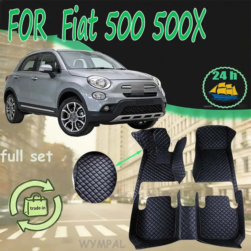 Custom 3D Full Coverage Car Floor Mats for Fiat 500 & 500X 2011-2012