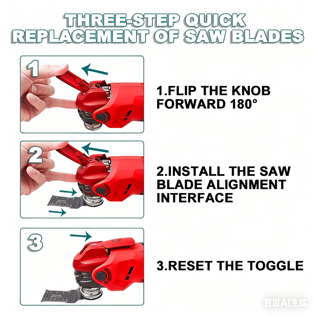 Milwaukee M18 Compatible Brushless Oscillating Tool – 5-Speed, LED
