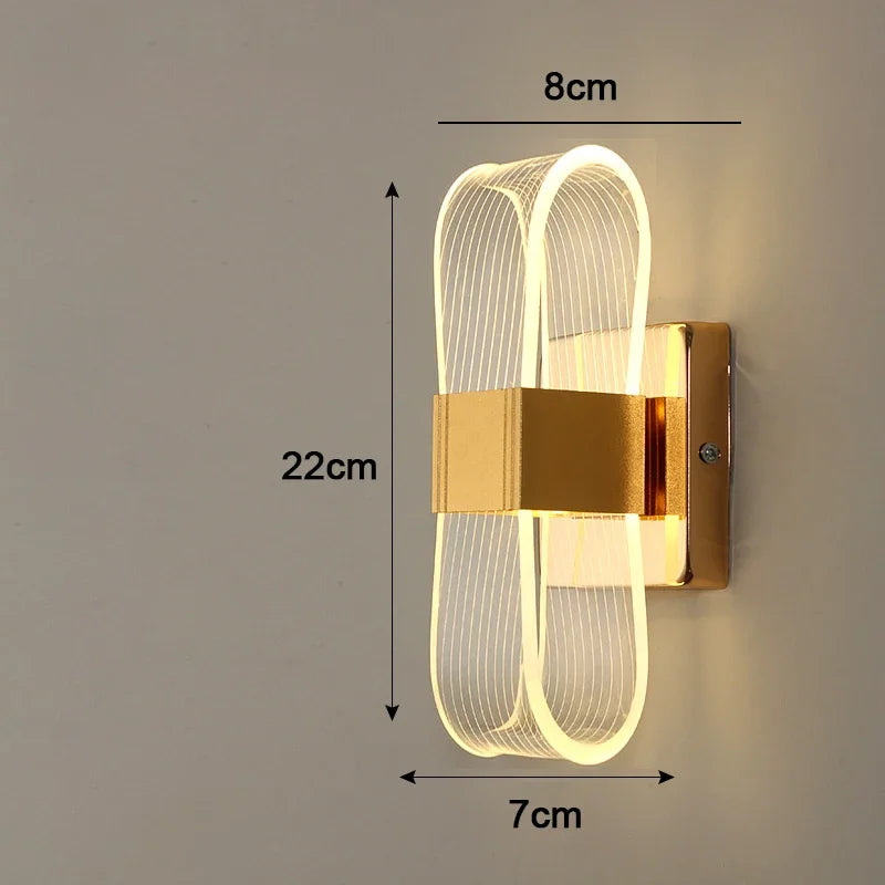 Nordic Luxury Aluminium LED Wall Lamp – Modern Bedside & Living Room Light