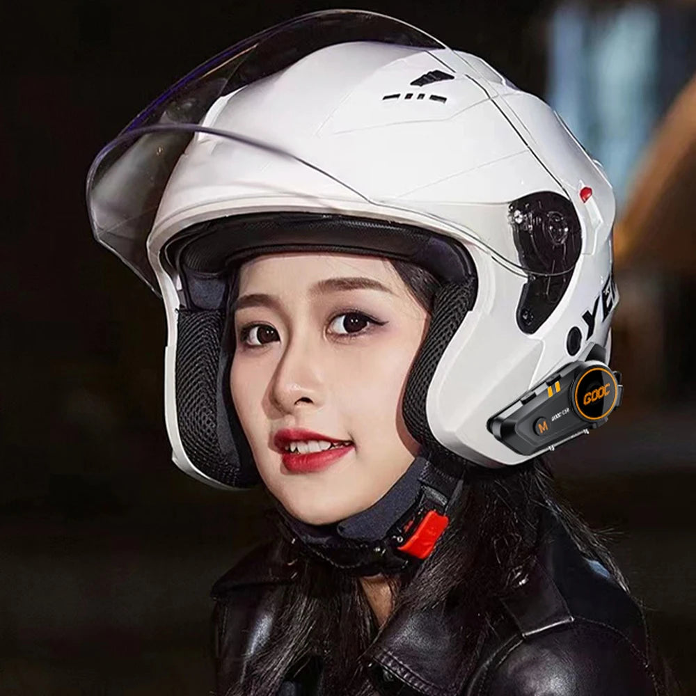 Bluetooth 5.3 Motorcycle Helmet Headset – Waterproof, Hands-Free, MP3
