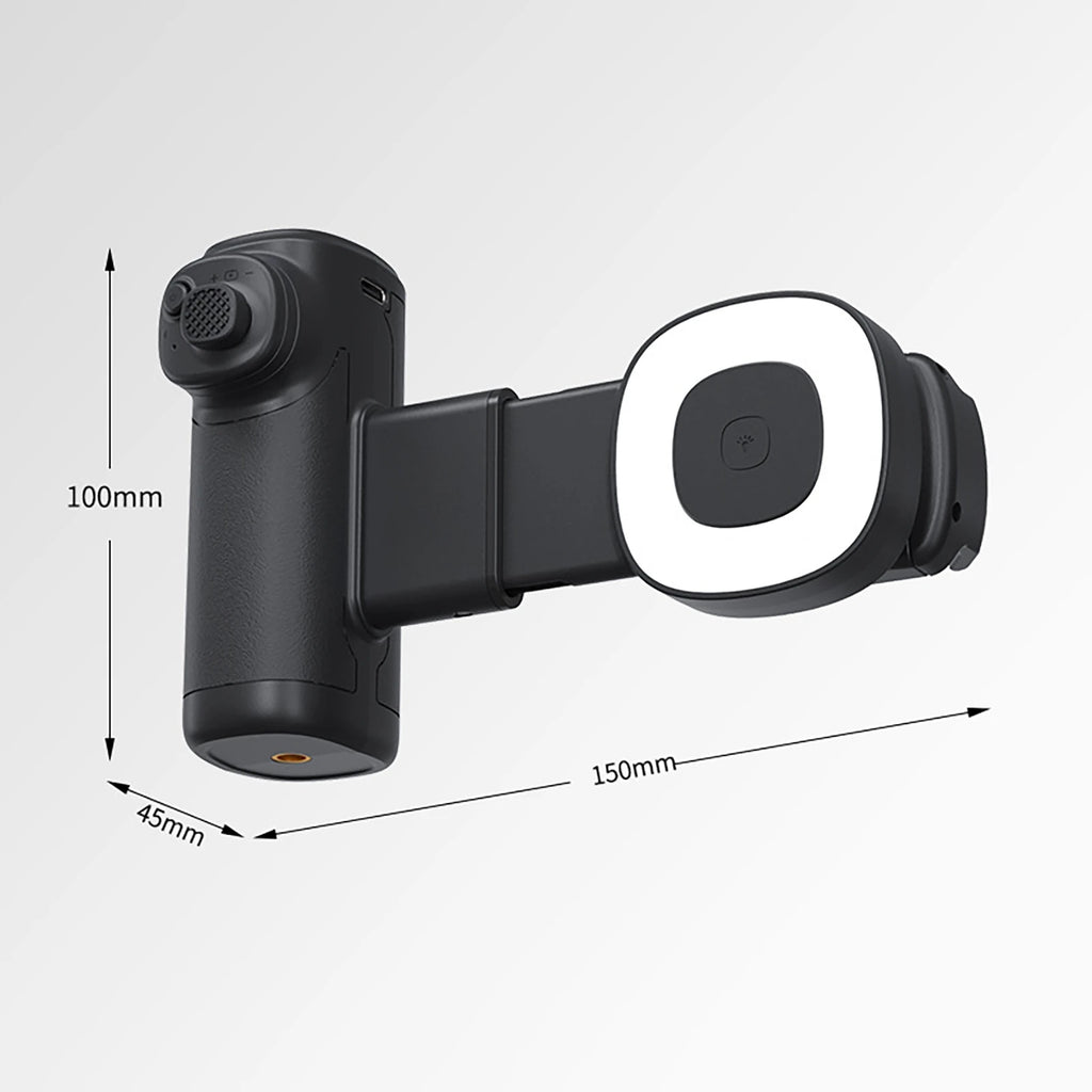 Portable Handle Mobile Camera Assistant with Bluetooth LED Selfie Light Adjustable Angle for Phone Photography Live Streaming