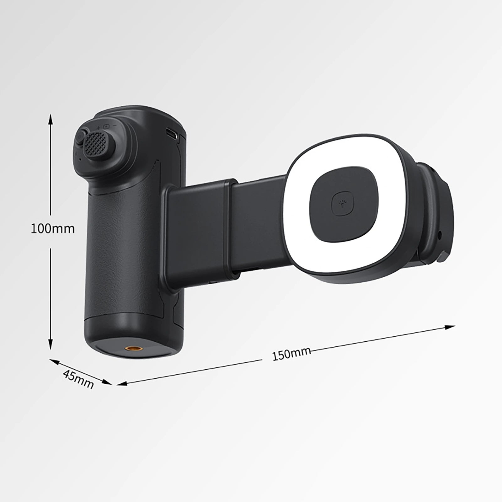Portable Handle Mobile Camera Assistant with Bluetooth LED Selfie Light Adjustable Angle for Phone Photography Live Streaming