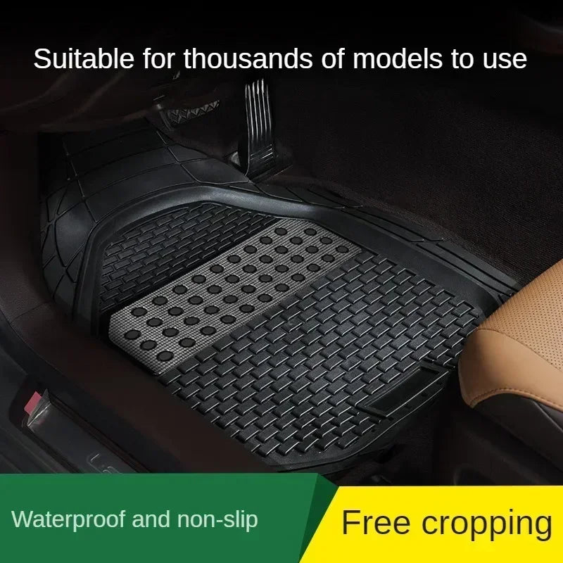 All-Season Universal Rubber Car Floor Mats – Waterproof Carpet Protection for All Vehicles