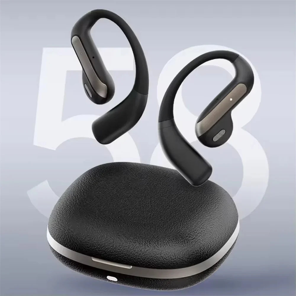 Smart AI Translation Headset Stereo Sound Semi-in-ear Air Conduction True Wireless Sport Long-lasting Bluetooth Ear Hook Headset