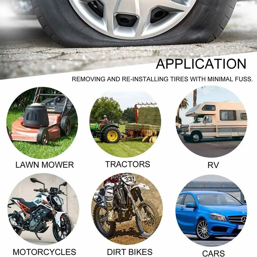 Tire Changing Set Auto Spoon Tire Kit Changing Lever Tools Heavy Duty Motorcycle Bike Car Rim Protector Tire Repair Tool 375mm