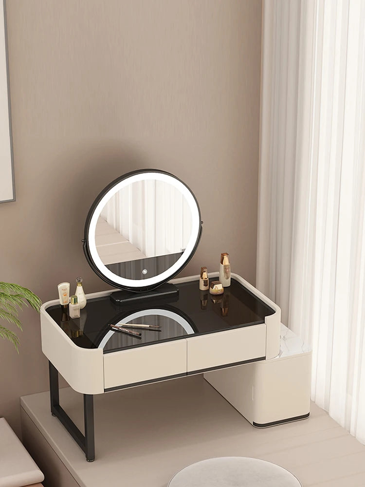 Luxury Dressing Table with Mirror – Makeup Organiser & Storage Shelf