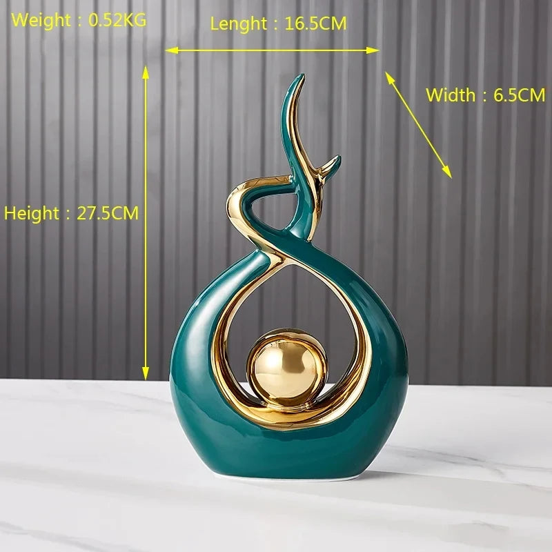 Nordic Ceramic Angel Figurine - Elegant Home Decor Statue