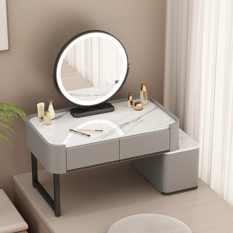 Luxury Dressing Table with Mirror – Makeup Organiser & Storage Shelf