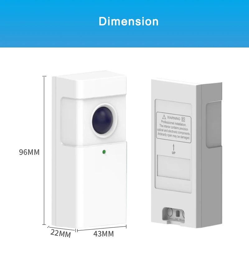Rainproof Infrared Beam Sensor, 15m Photocell Detector for Gate and Door Opener