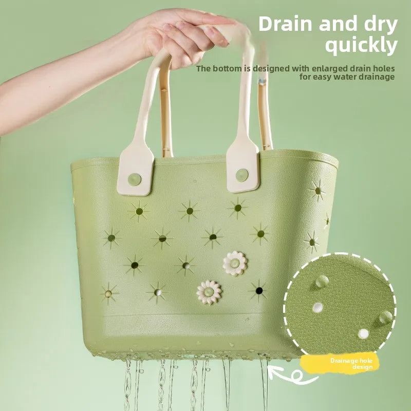 Bathroom Shower Basket, Hollow Handheld Storage Basket for Toiletries