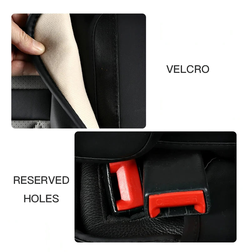 Universal Car Seat Covers Full Covered Durable Nappa Leather Seat Cushion for 90% Sedan SUV  Include Front and Rear Cover