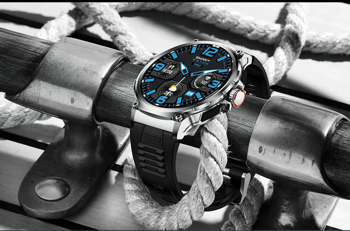 2026 New SmartWatch Men 1.85-Inch HD Sports Bluetooth Call GPS Sports Fitness Tracker Heart Monitor 710mAh Waterproof For Gift