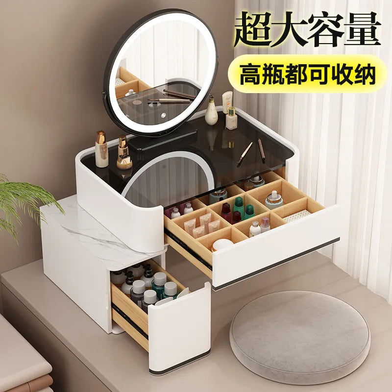 Luxury Dressing Table with Mirror – Makeup Organiser & Storage Shelf