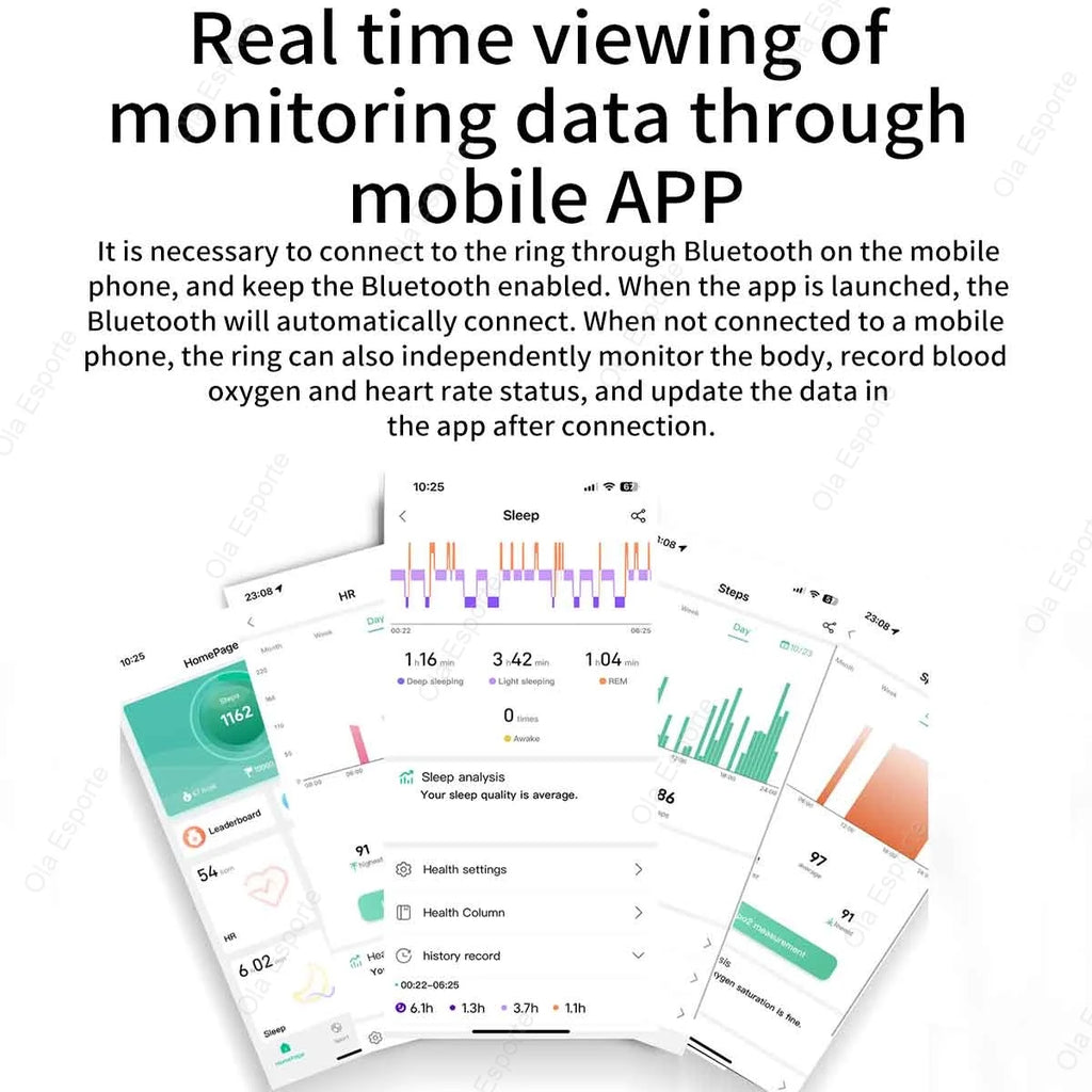 Smart Ring – Heart Rate, Blood Oxygen, Sleep & Calorie Tracker | IP68 Waterproof