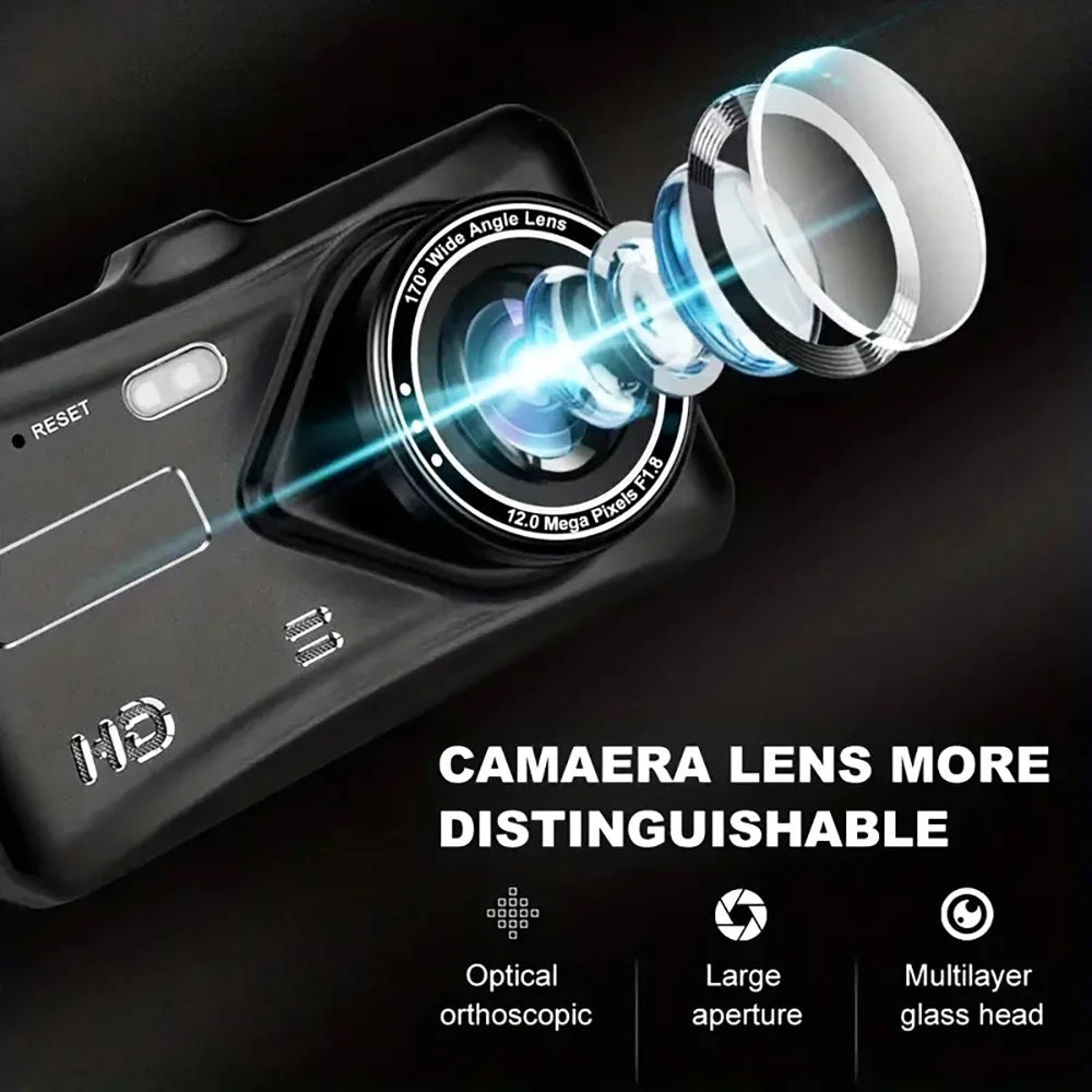 4-inch 1080P Dash Cam for Cars Touch Screen Car DVR Video Recorder Rear View Camera for Vehicle 24H Parking Monitor Black Box