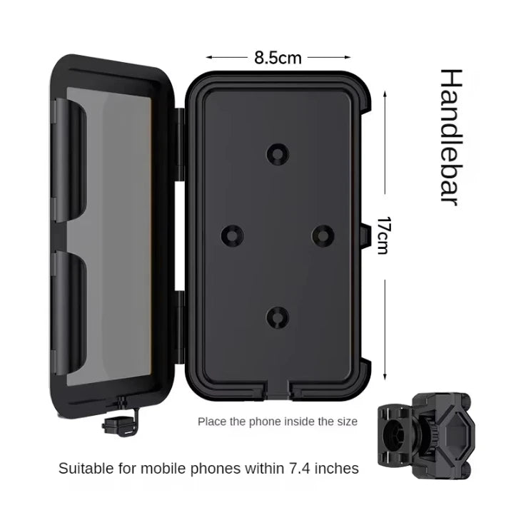 Motorcycle Phone Holder Support Moto Bicycle Waterproof Case Handlebar Stand Case Mount Waterproof Scooter Motorbike Phone Bag