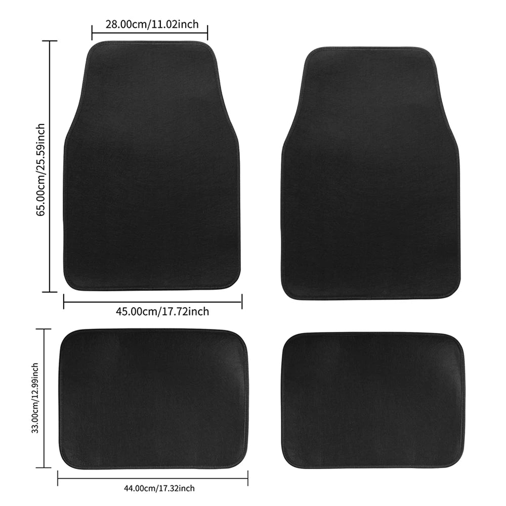 Universal Car Floor Mats Front & Rear – Carpet Fit for SUVs, Sedans & Vans