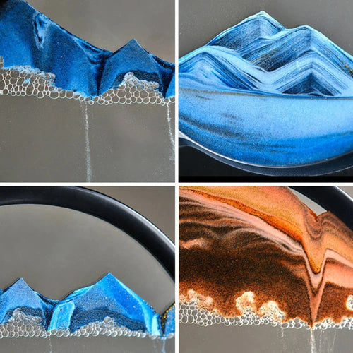 Deep Sea 3D Sand Art Frame – Liquid Motion Sensory Ornament | Home & Office Decor