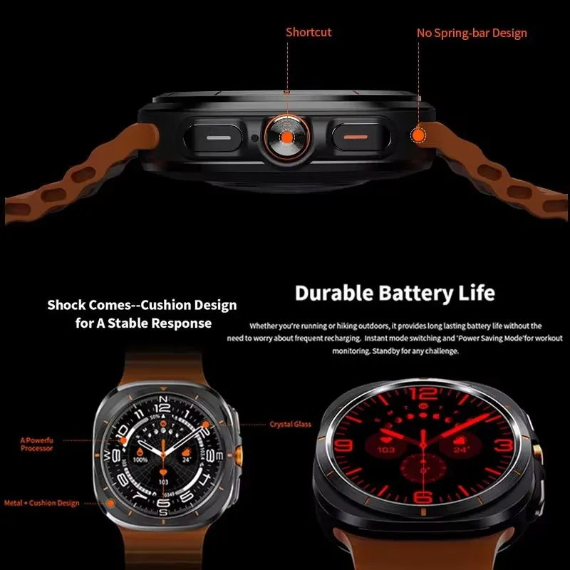 Waterproof Sports Smartwatch for Men (Orange)-1