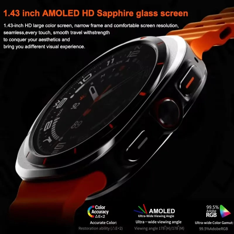 Waterproof Sports Smartwatch for Men (Orange)-2