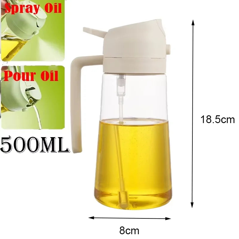 Pour and Spray Oil Dispenser Bottle – High Capacity Kitchen Fryer for Olive Oil