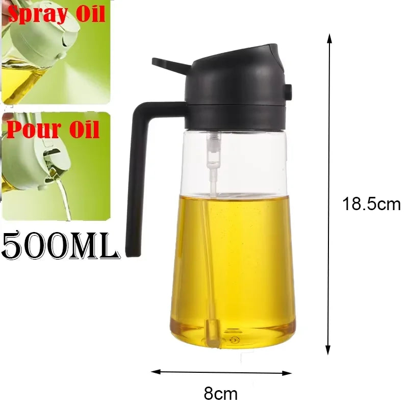 Pour and Spray Oil Dispenser Bottle – High Capacity Kitchen Fryer for Olive Oil