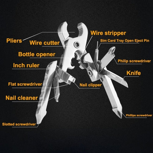 Multifunction Pocket Tool with Keychain – Pliers, Screwdriver, File & More